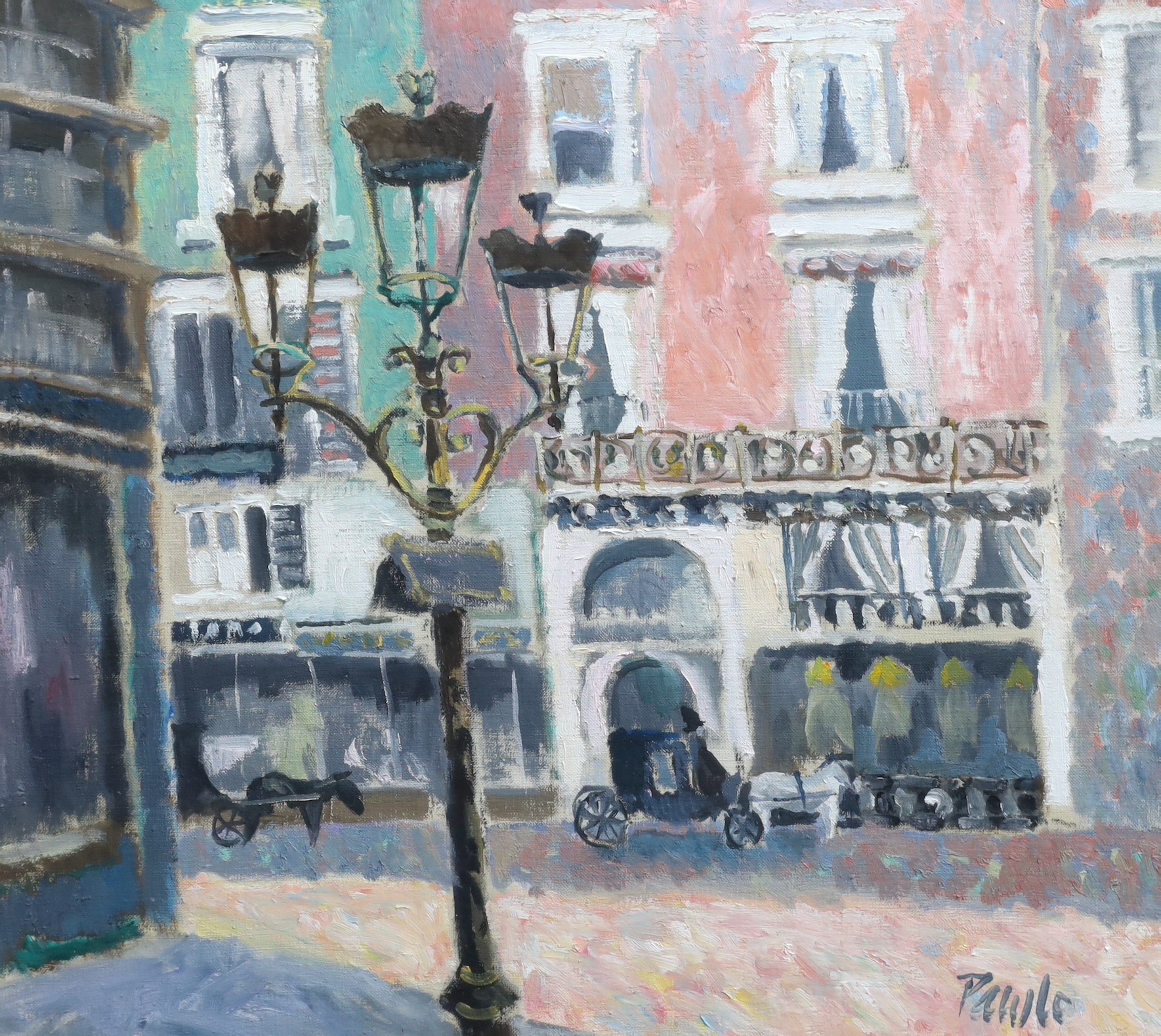 John Pawle (1915-2010), 'Rue de La Paix', oil on canvas, 46 x 51cm